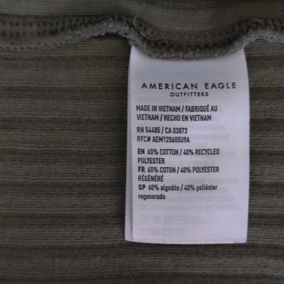 Muted Green American Eagle Crop Tank Top - Picture 5 of 5